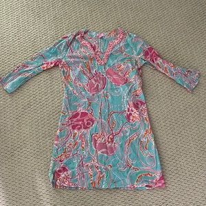 Lilly Pulitzer Cotton Dress with Beading, Size Small